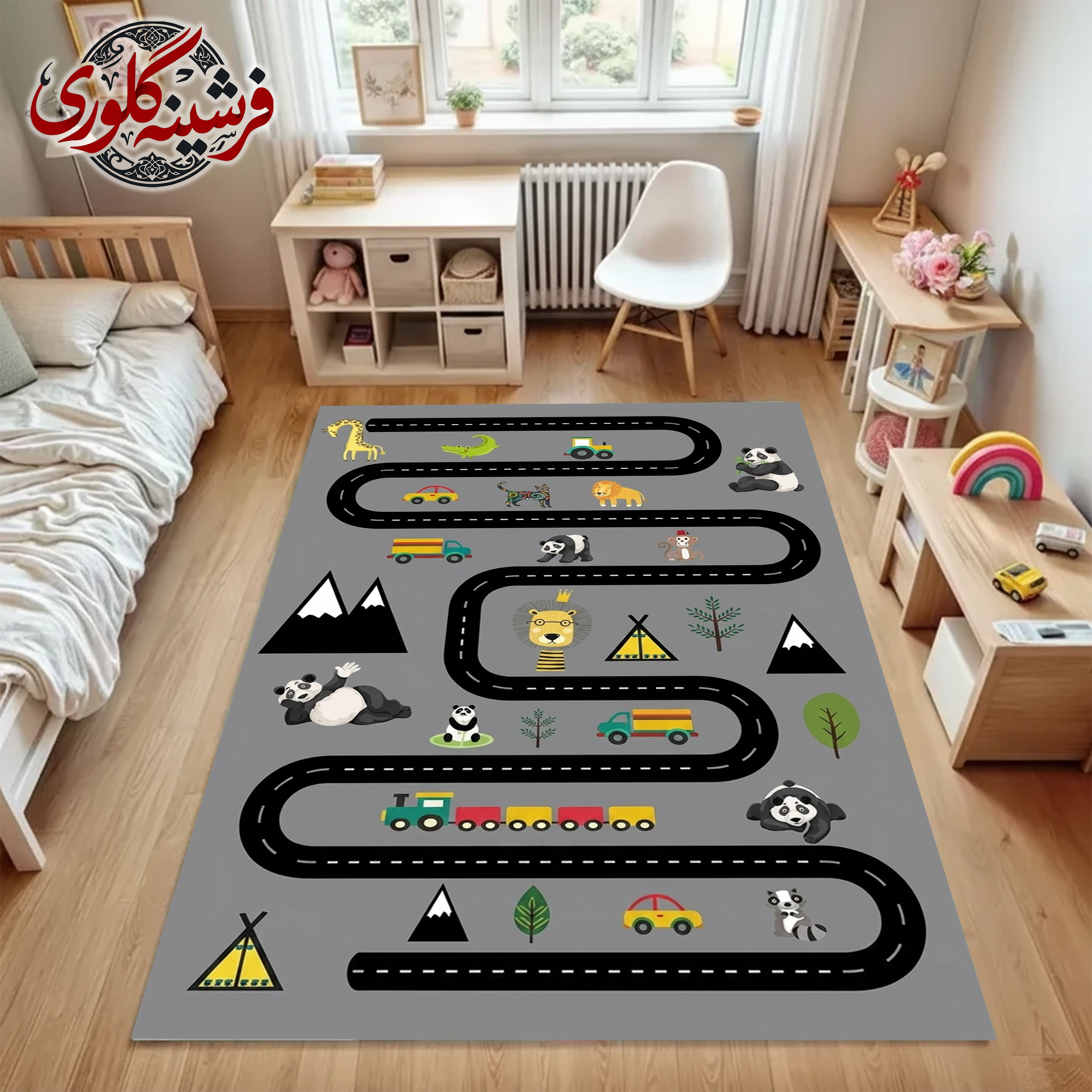 فرشینه طرح اتاق کودک مخمل ترک کد GB-14031