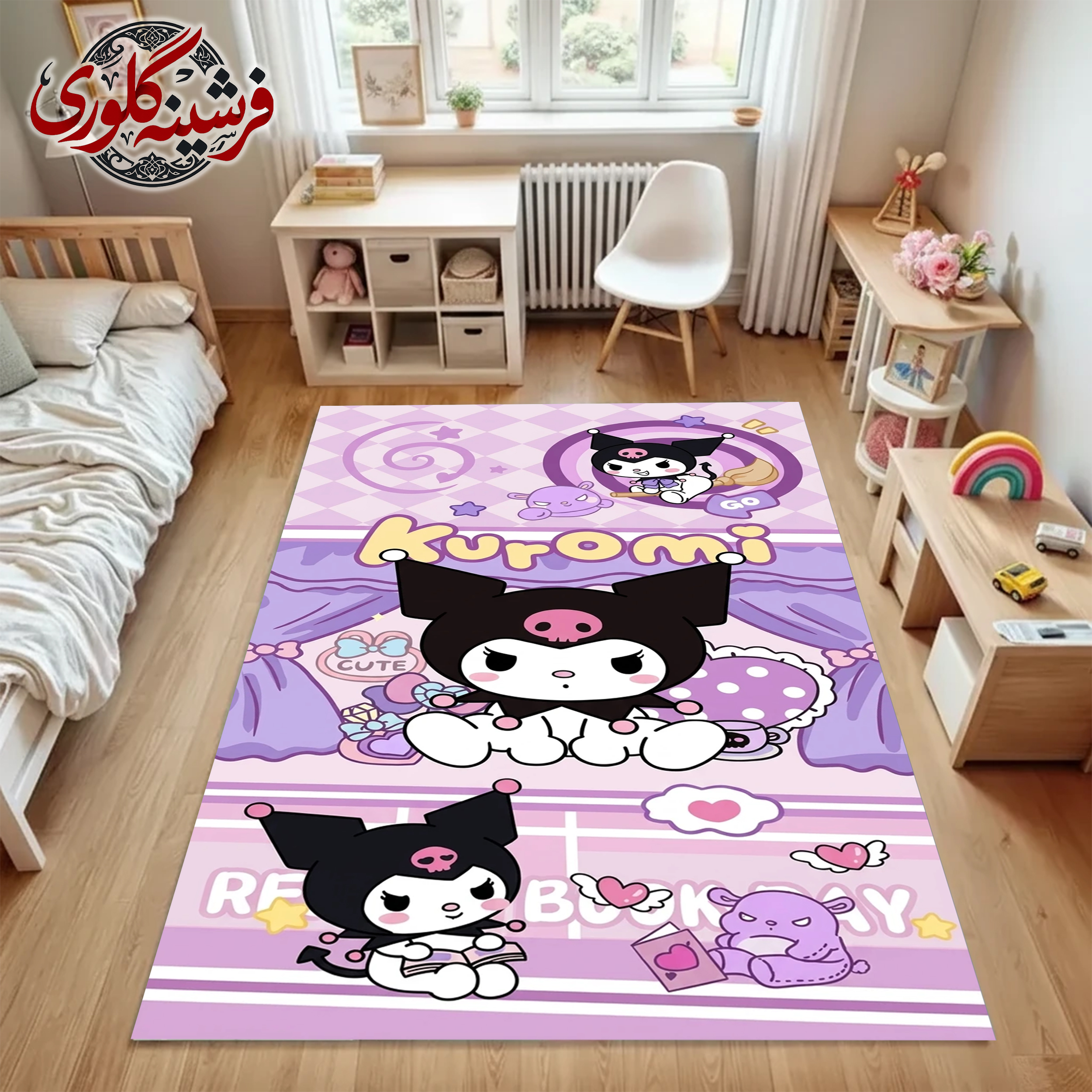 فرشینه طرح اتاق کودک مخمل ترک کد GB-14032