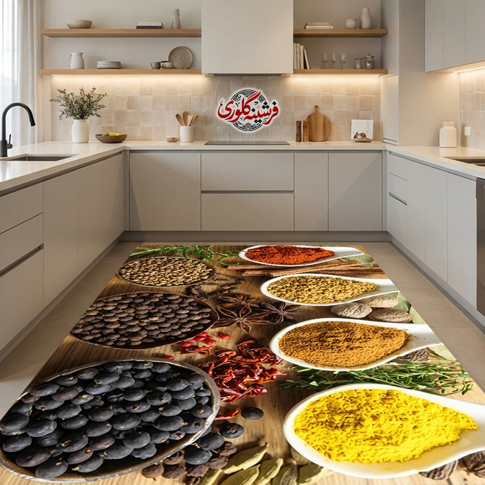 فرشینه مخمل ترک طرح آشپزخانه کد GK-0014
