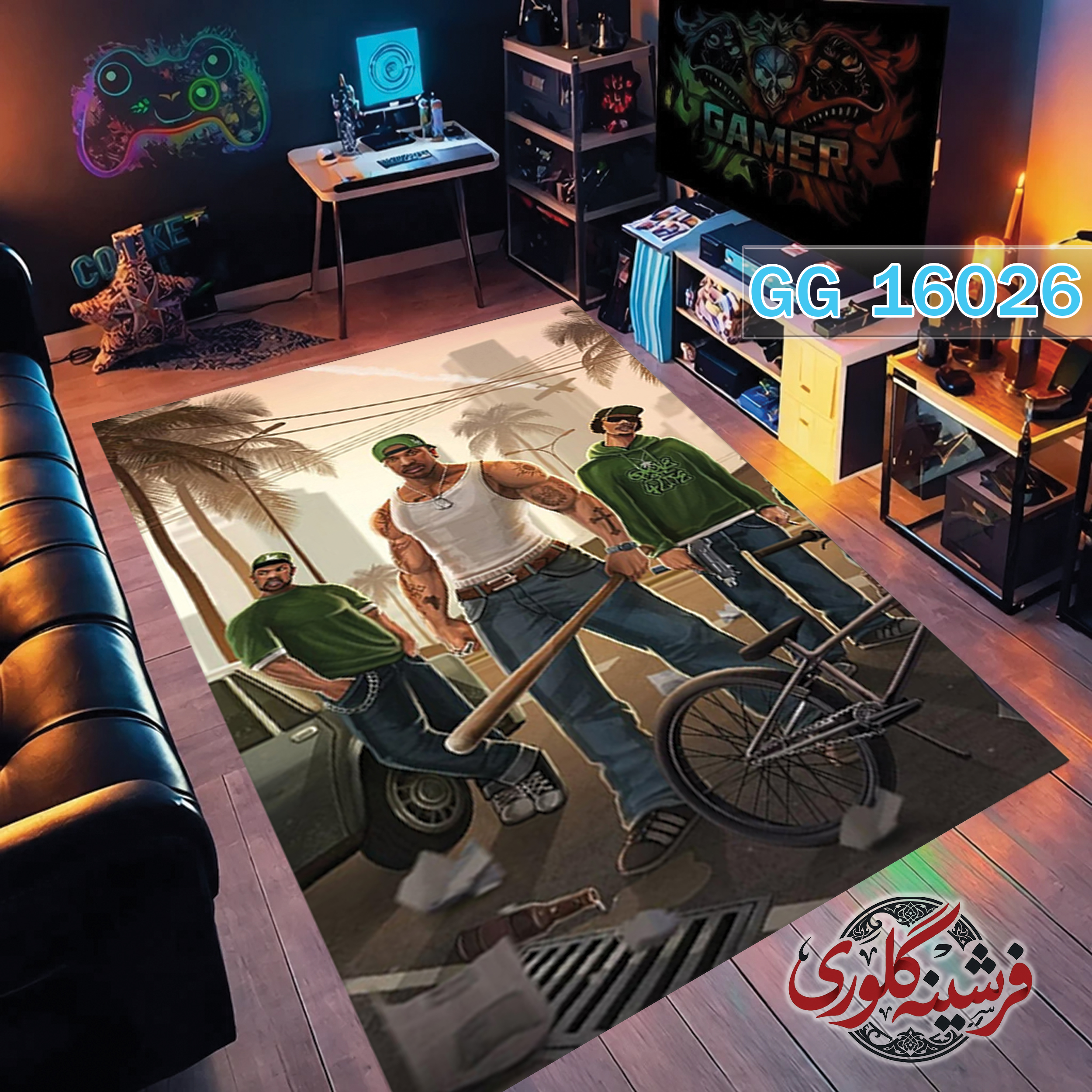 فرشینه اتاق گیمینگ استپ دار قابل شست و شو کد GG-16026