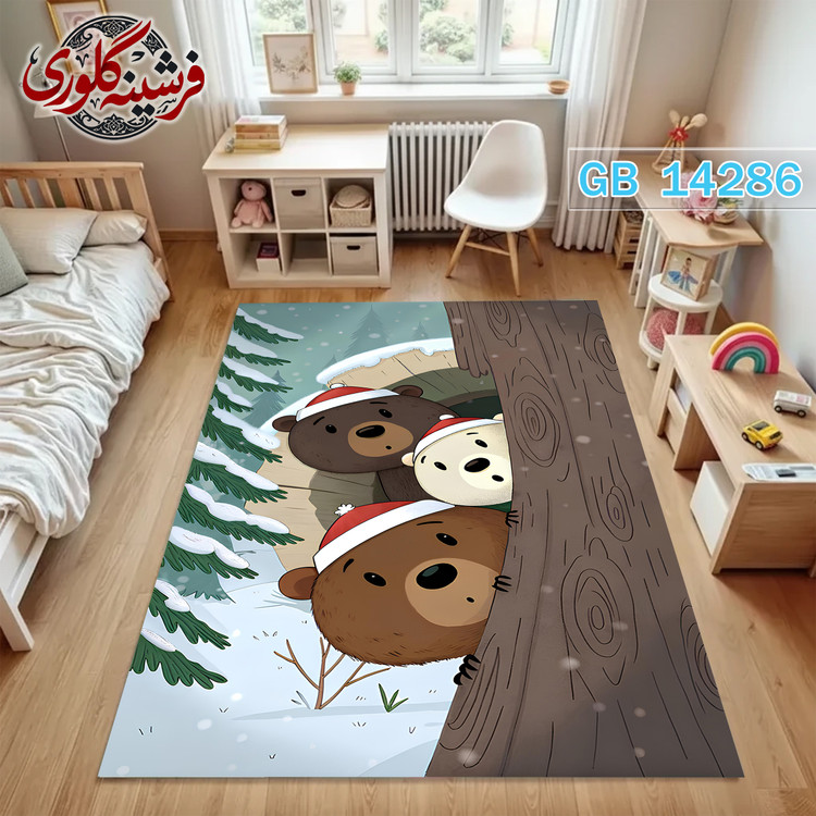 فرش اتاق کودک ضد حساسیت و ضد پرزدهی قابل شست و شو کد GB-14286