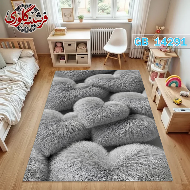 فرش اتاق کودک ضد حساسیت و ضد پرزدهی قابل شست و شو کد GB-14291